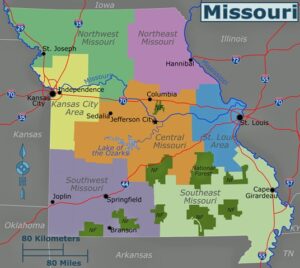 Map of Places to Visit in Missouri